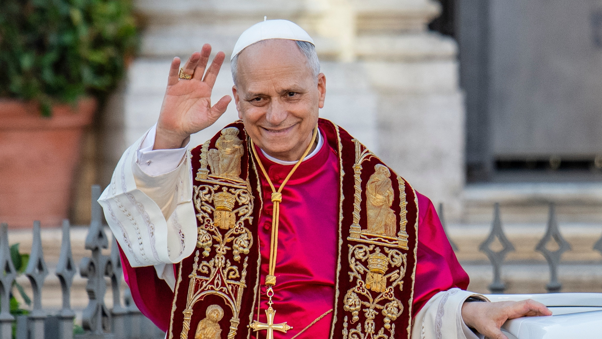 Le pape Léon XIV lors d'une apparition publique