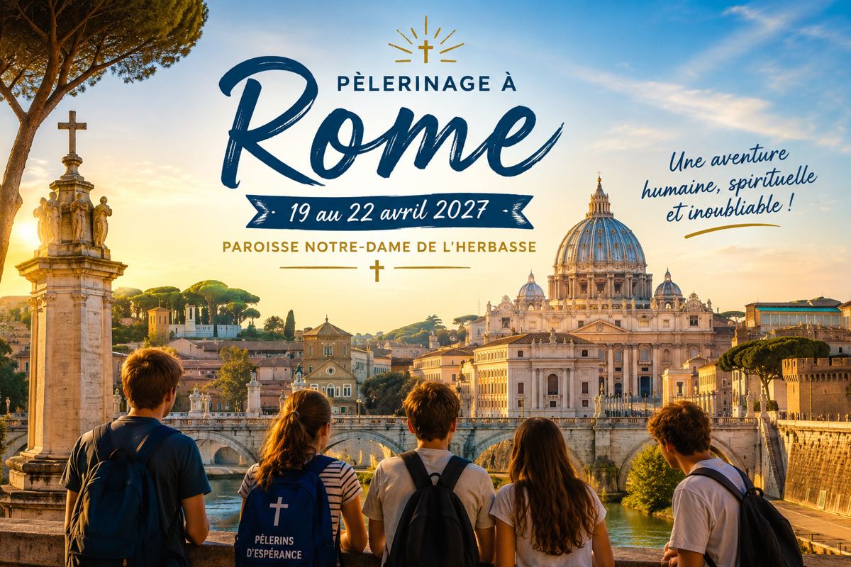 Affiche du pèlerinage à Rome du 19 au 22 avril 2027